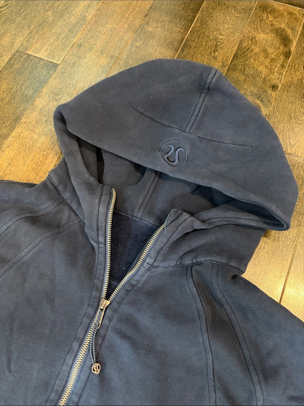 Lululemon Navy Half-Zip Hooded Sweater - Picture 2 of 6